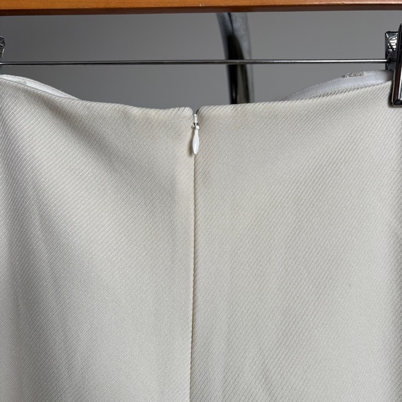 NWOT BCBGMaxAzria Strapless Wide Leg Jumpsuit in Cream Sz 2 - Picture 6 of 12